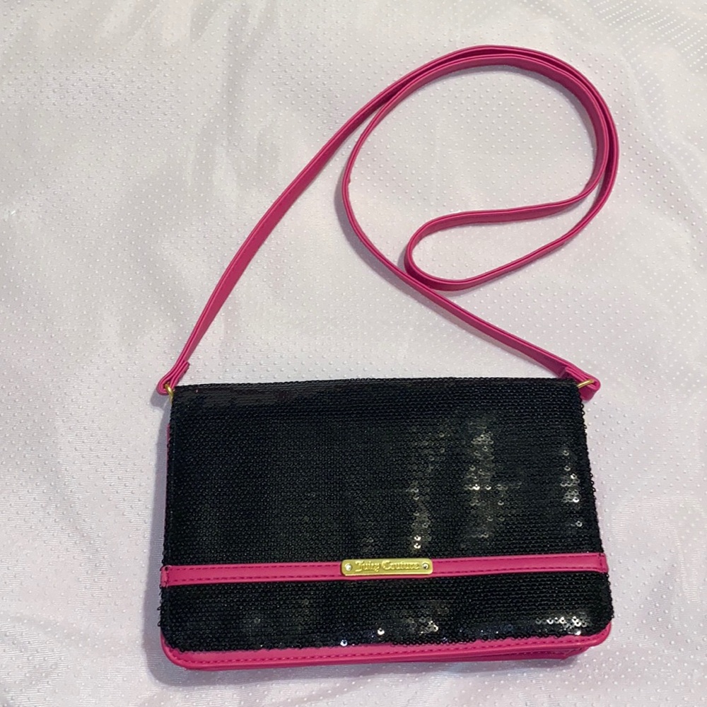 Juicy Couture crossbody bag color Hot pink/black - Picture 4 of 10